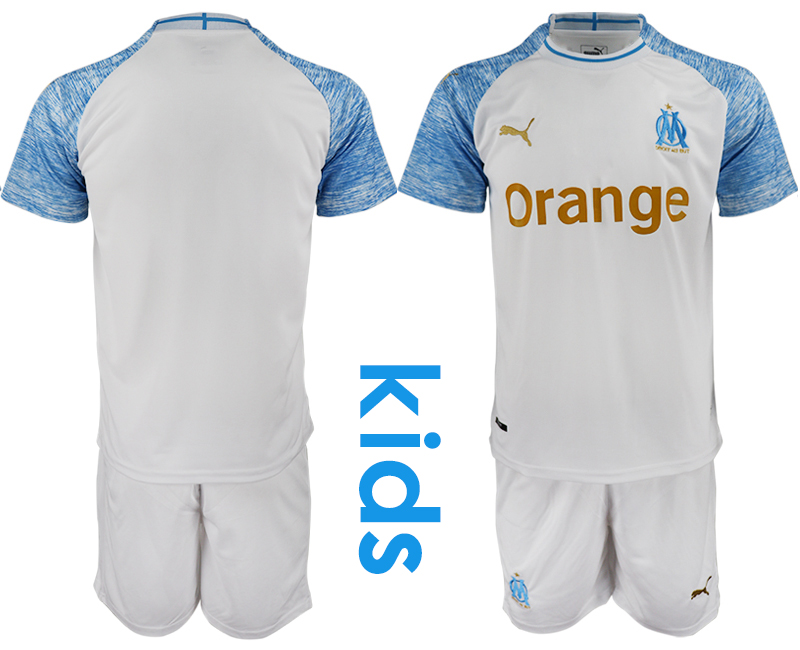 2018_2019 Club Olympique de Marseille home Youth soccer jerseys